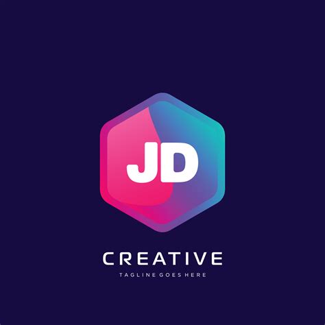 JD initial logo With Colorful template vector. 21845038 Vector Art at Vecteezy