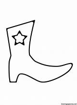 Cowboy Boots Coloring Pages Free sketch template