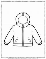 Clothes Coloring Page  Winter Coat Planerium sketch template