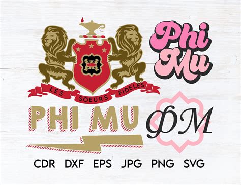 Phi Mu sorority vector greek sorority gift instant download | Etsy