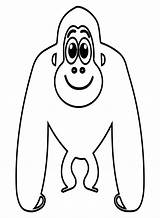 Gorilla For Preschool Coloring Page  Free Printable Pages sketch template