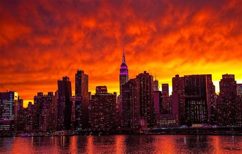 New York City digital wallpaper, city buildings during dawn #cityscape ...