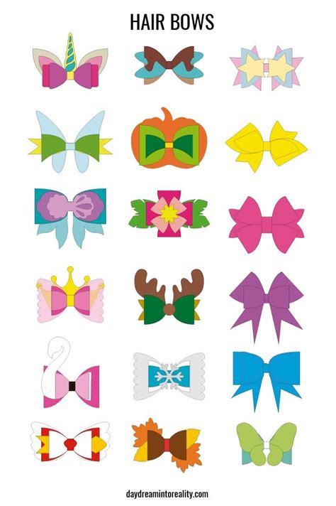 Hair Bow Template SVG, Bow Svg For Cricut, Faux Leather Bow SVG, DIY ...