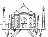 Taj Mahal Drawing For Kids sketch template