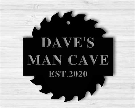 Custom Metal Man Cave Sign, Man Cave Decor, Man Cave Metal Signs, Mancave Sign, Personalized Man ...