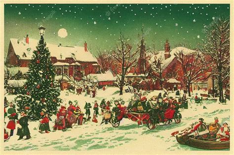 Premium Photo | Vintage christmas postcard