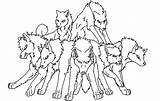 Wolf Pack Coloring Pages sketch template