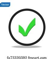 Free art print of Checklist check mark logo vector or icon. Tick symbol in green color ...