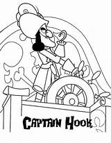Captain Hook Holding The Wheel Coloring Page  Kids Play Color Pirate sketch template