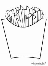 French fries  Print Color Fun Free Printables coloring Pages sketch template