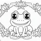 Frog Coloring Page – Color My Pages sketch template