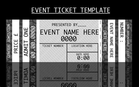 Printable Concert Ticket Template Free