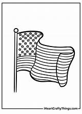 Waving American Flag Coloring Page sketch template