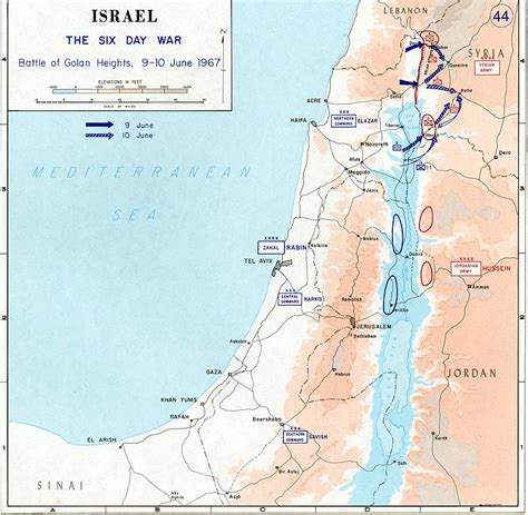 Map - Battle of Golan Heights