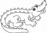 Crocodile Coloring sketch template