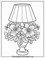 Lamp Coloring Pages Free PDF Printable  Sheets For Kids sketch template
