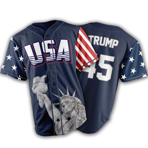 Greater Half - BLUE TRUMP #45 BASEBALL JERSEY - Walmart.com - Walmart.com