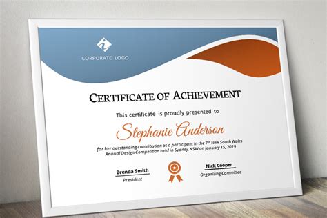 Beautiful simple certificate (pptx) | Creative Stationery Templates ~ Creative Market