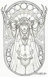 Pagan Coloring Pages  Art Drawings sketch template