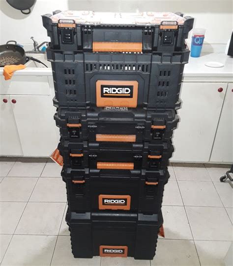 NEW!! 6pc RIDGID Modular Storage Portable Tool Box System rigid for ...