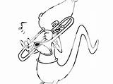 Trombone Coloring Page At GetDrawings  Free Download sketch template