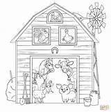 Farm Barn With Animals coloring page  Free Printable Coloring Pages sketch template