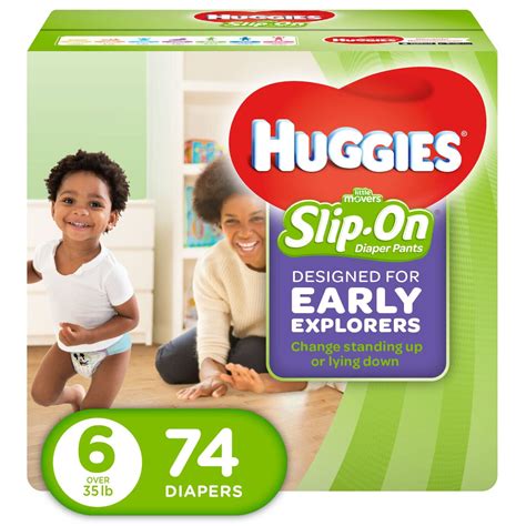 HUGGIES Little Movers Slip On Diaper Pants, Size 6 - Walmart.com