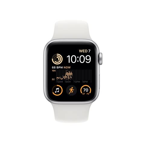 Apple Watch SE GPS + Cellular 40mm Silver Aluminum Case with White Spo ...