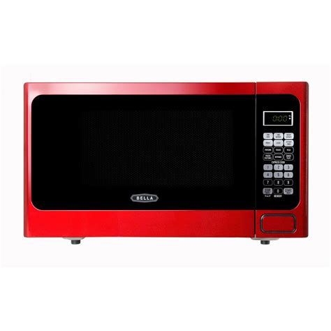 Bella 1.1 cu. ft.1000-Watt Countertop Microwave Oven in Metallic Red-04299 - The Home Depot