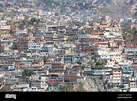 Shantytown, slum, built along hillside, city of Caracas, Caracas ...