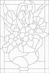 Large Stained Glass Coloring Pages Easy Coloring sketch template