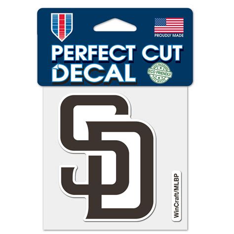 San Diego Padres Brown Logo 4" x 4" Perfect Cut Color Decal