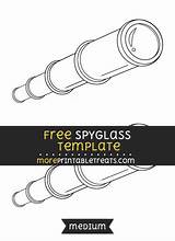 Spyglass Clipart Telescope Pirate Colouring Printable Coloring Clip  sketch template