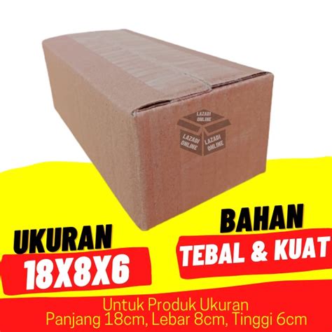 Jual kardus packing Polos 18x8x6 box kotak packing pack kardus packing kecil kardus murah ...