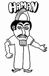 Haman Purim Coloring Page & coloring Book sketch template
