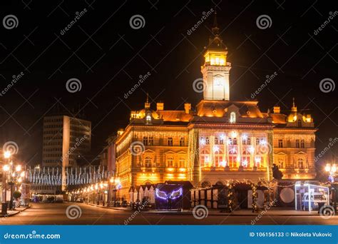 Novi Sad Serbia at Winter at Night Editorial Stock Photo - Image of ...