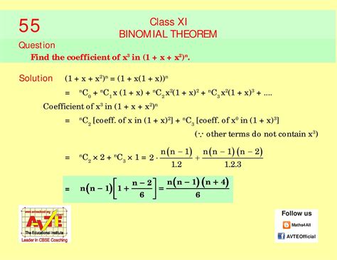 Class XI Slide 55 Binomial Theorem