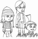 Coloring Pages Despicable Printable Minions Kids Gru Characters  sketch template