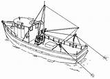 Fishing Boat Coloring Pages For Kids  Play Color sketch template