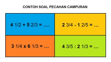 Contoh Soal Pecahan Campuran Dan Jawabannya - Cilacap Klik