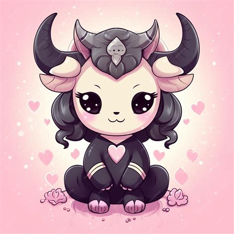 Premium AI Image | cute baphomet illustration kawaii style