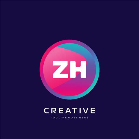 ZH initial logo With Colorful template vector. 23615084 Vector Art at ...