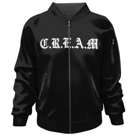 Wu-Tang Clan Typographic Logo Art Black Bomber Jacket