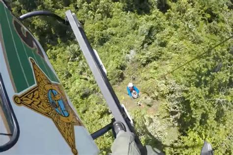 Florida man rescued by helicopter after lost in forest for two days