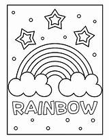 Rainbow Template Coloring Page Free Printable PDF sketch template