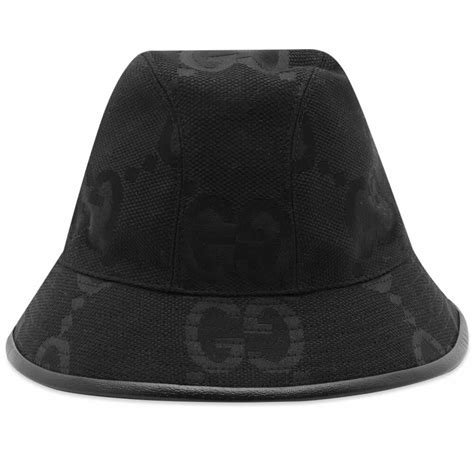 Gucci Men's Tonal Jumbo GG Fedora Hat in Black Gucci