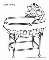 Baby Crib Coloring Pages sketch template