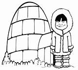 Eskimo Coloring Page sketch template
