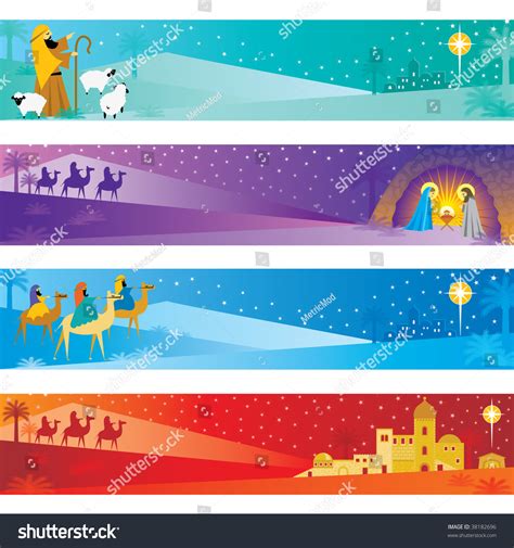 Christmas Nativity Banners Stock Photo 38182696 : Shutterstock