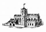 Cathedral Coloring Pages sketch template